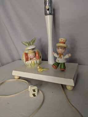 Vintage Nursery Lamp Musical With Night Light Nursery Plastics Mid Century